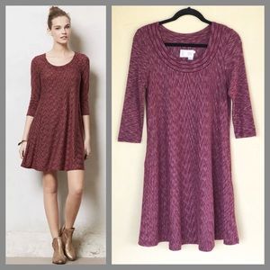 Anthro. By Saturday Sunday Narva Wine Swing Dress